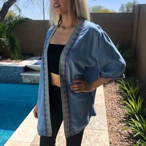 Denim kimono